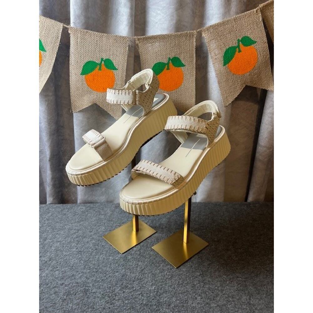 Dolce Vita Debra Ivory Suede Women’s Sandals size 8 Comfortable! NWB - Picture 2 of 8